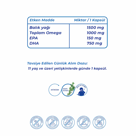 Wellcare Uniq Dha 750 Omega 3 Balık Yağı 30 Kapsül